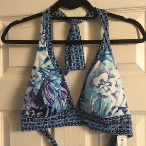 NWT Tommy Bahama Halter Swim Top Aquapetals XL